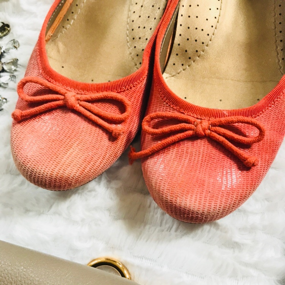 Neiman Marcus | Shiny Peach Ballet Flats